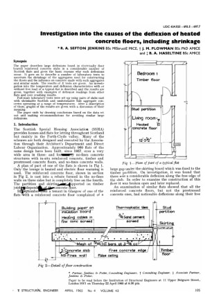 Investigation into the Causes of the Deflexion of Heated Concrete Floors, including Shrinkage