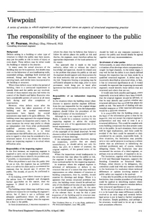 The Responsibility of the Engineer to the Public