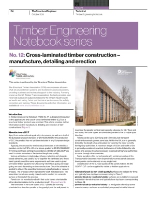 Timber Engineering Notebook No. 12: Cross-laminated timber construction – manufacture, detailing and erection