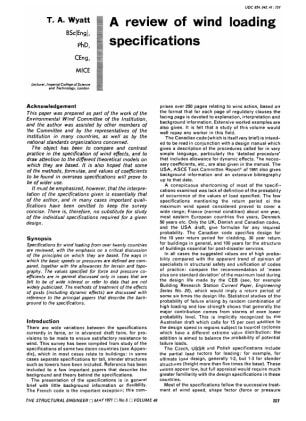 A Review of Wind Loading Specifications