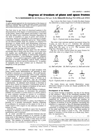 Degrees of Freedom of Plane and Space Frames