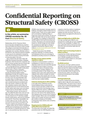 Confidential Reporting on Structural Safety (CROSS) – Newsletter No. 45