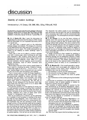 Discussion Stability of Modern Buildings