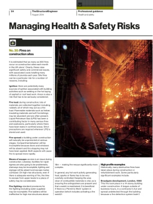 Managing Health & Safety Risks (No. 30): Fires on construction sites