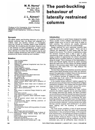 The Post-buckling Behaviour of Laterally Restrained Columns