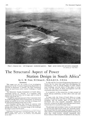 The Structural Aspect of Power Station Design in South Africa