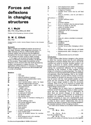 Forces and Deflexions in Changing Structures