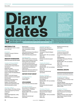 Diary dates (January 2019)