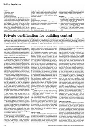 Private Certification for Building Control