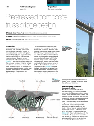 Prestressed composite truss bridge design