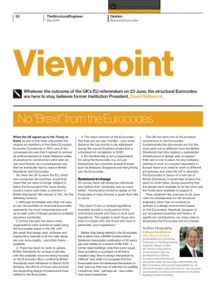 Viewpoint: No 'Brexit' from the Eurocodes