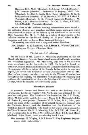 The Late Mr. C.F. Mountney