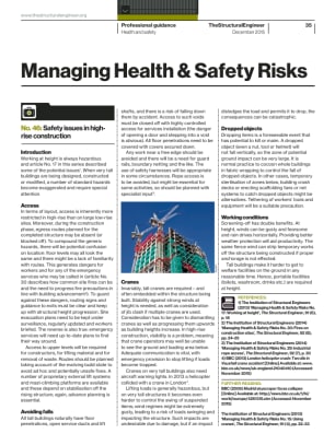 Managing Health & Safety Risks (No. 46): Safety issues in high-rise construction