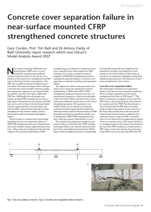 Concrete cover separation failure in near-surface mounted CFRP strengthened concrete structures