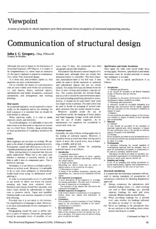Communication of Structural Design