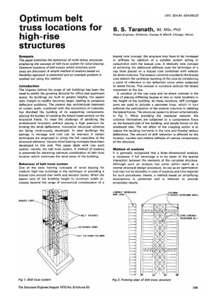Optimum Belt Truss Locations for High-rise Structures