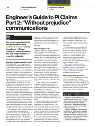 Engineer’s Guide to PI Claims. Part 2: “Without prejudice” communications