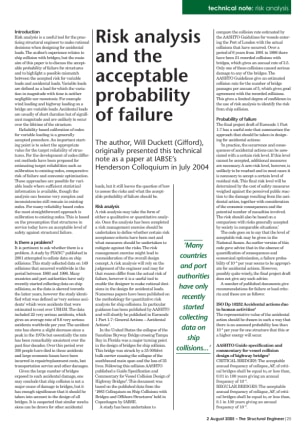 Risk analysis and the acceptable probability of failure