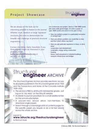Project Showcase and The Structural Engineer Archive