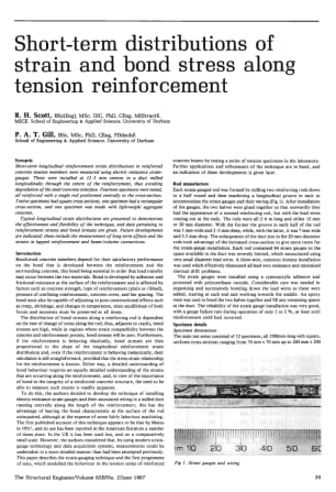 Short-Term Distributions of Strain and Bond Stress Along Tension Reinforcement