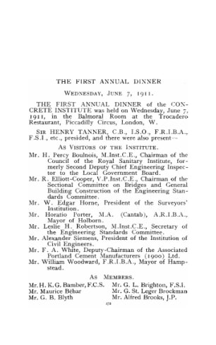 The first Annual Dinner