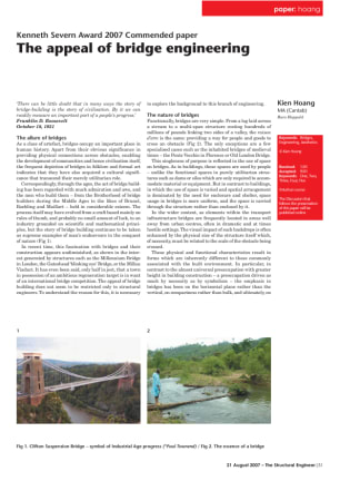 The appeal of bridge engineering