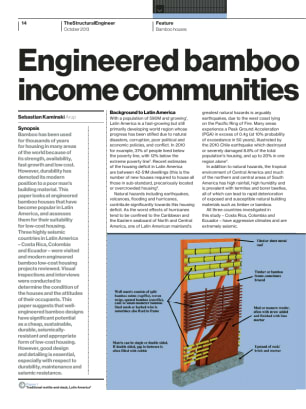 Engineered bamboo houses for low-income communities in Latin America