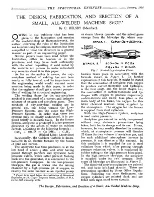 The Design, Fabrication and Erection of a Small, All-Welded Machine Shop