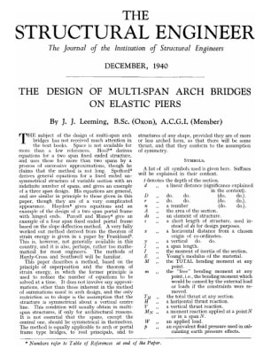 The Design of Multi-Span Arch Bridges on Elastic Piers