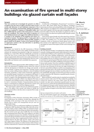 An Examination of fire spread in multi-storey buildings via glazed curtain wall facades