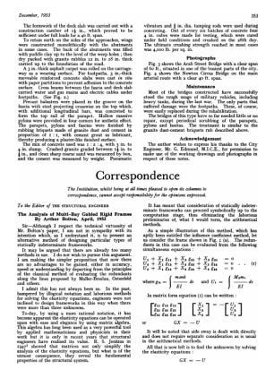 Correspondence The Analysis of Multi-Bay Gabled Rigid Frames