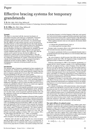 Effective Bracing Systems for Temporary Grandstandsds