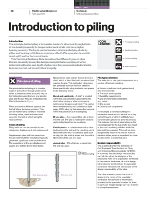 Technical Guidance Note (Level 1, No. 23): Introduction to piling