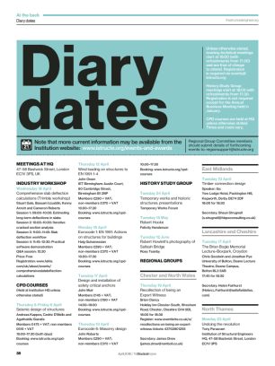 Diary dates (April 2018)
