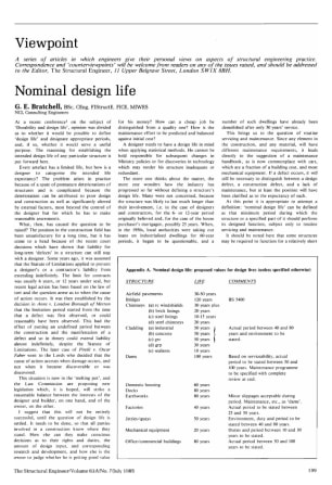 Nominal Design Life