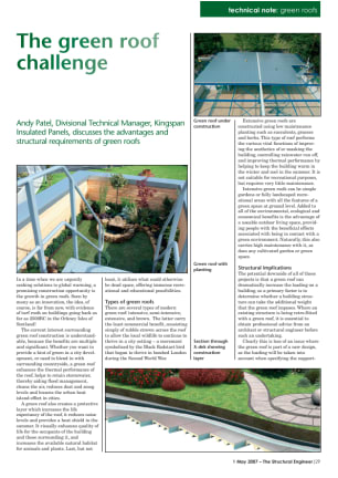 Technical note: The green roof challenge