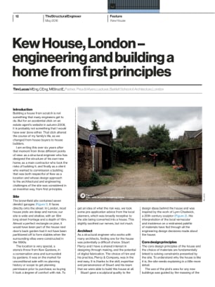 Kew House, London – engineering and building a home from first principles