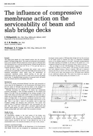 The Influence of Compressive Membrane Action on the Serviceability of Beam and Slab Bridge Decks
