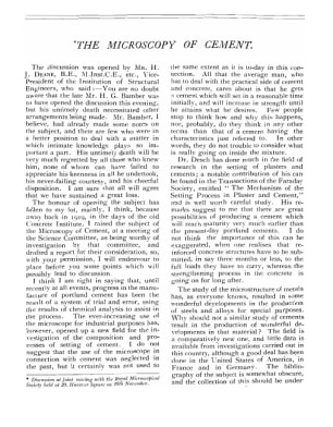 The Microscopy of Cement