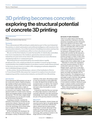 3D printing becomes concrete: exploring the structural potential of concrete 3D printing