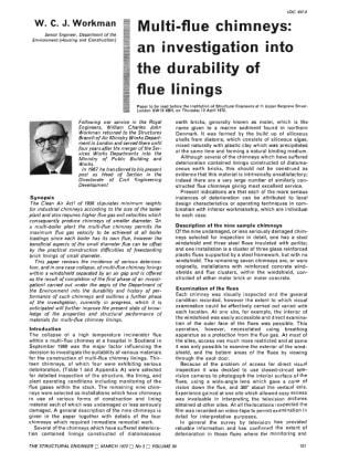 Multi-flue Chimneys: an Investigation into the Durability of Flue Linings