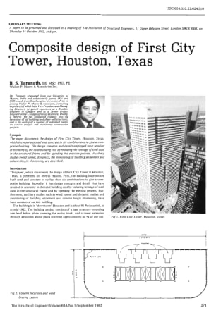 Composite Design of First City Tower, Houston, Texas