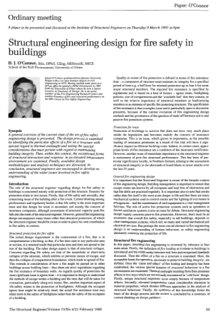 Structural Engineering Design for Fire Safety in Buildings
