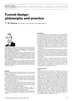 Tunnel Design: Philosophy and Practice