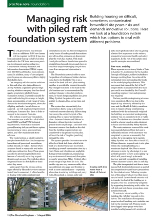 Managing risk with piled raft foundation system