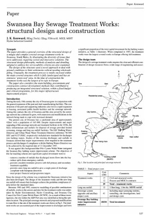Swansea Bay Sewage Treatment Works: Structural Design and Construction