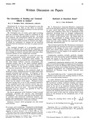Written Discussion on Papers The Calculation of Bending and Torsional Effects in Girders By J. S. Te