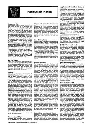 Institution Notes