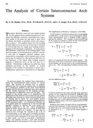 The Analysis of Certain Interconnected Arch Systems