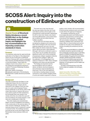 SCOSS Alert: Inquiry into the construction of Edinburgh schools
